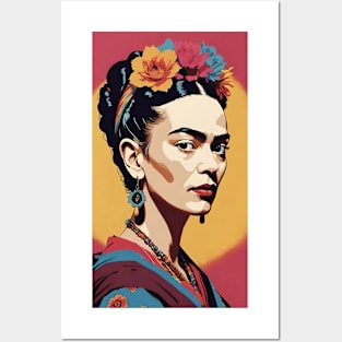 Frida's Vivid Persona: Colorful Portrait Posters and Art